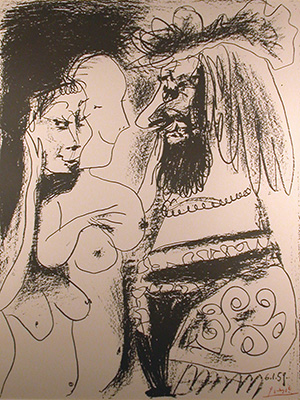 Pablo Picasso's lithograph, "The Old King"