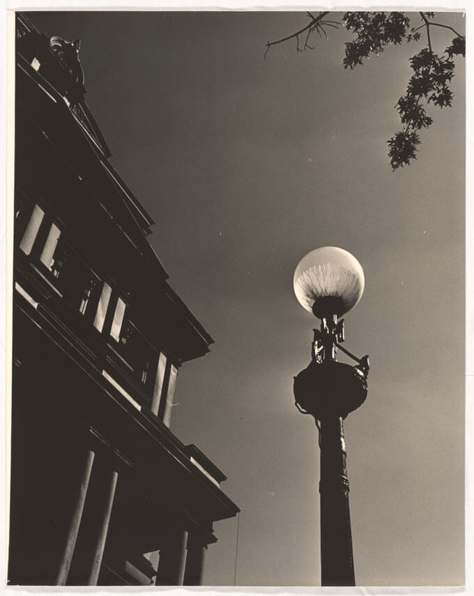 A lamp post in front of the Old State Department, Washington D.C.