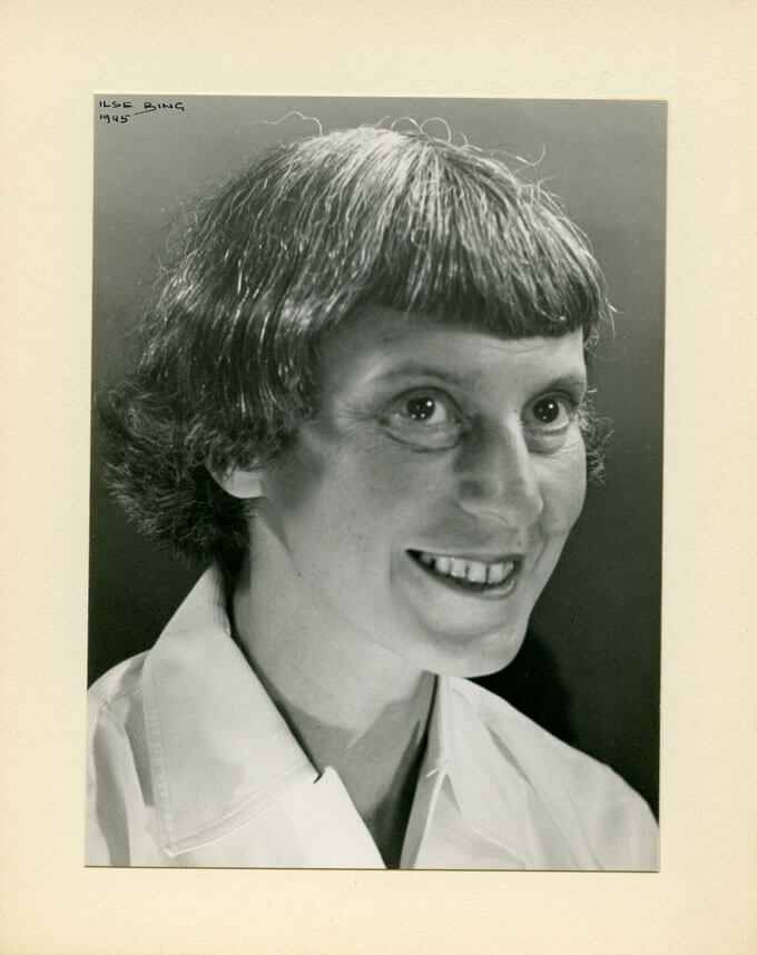 A self portrait of Ilse Bing.