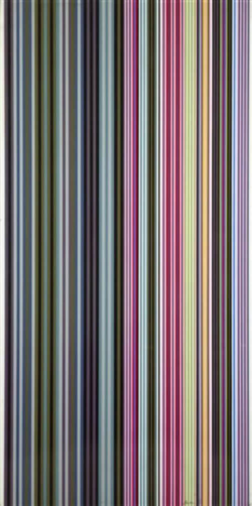 Thin vertical stripes of alternating solid colors