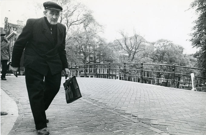 Bridge over the Herengracht in the Old City, Amsterdam, Holland, 1961