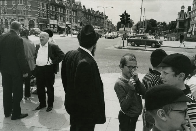 Jews on street, London, England, 1971