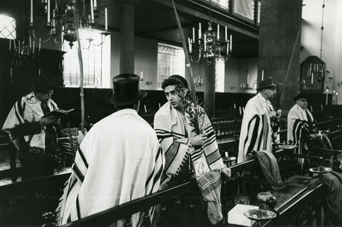 Sukkot service in a Jewish-Portuguese synagogue, Amsterdam, Holland, 1958