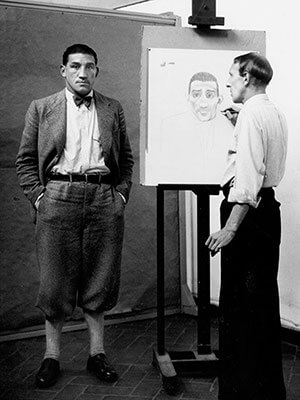 Heinrich Hoerle, Painting the Boxing Champion Hein Dömgorgen