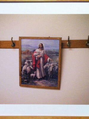 Jesus on Coat Rack