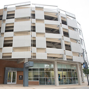The front of the University Galleries building.